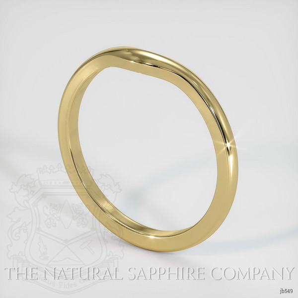 18K Yellow Gold Curved Plain Band