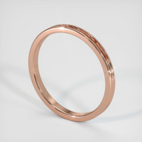 14K Rose Gold Antique Style Plain Band Image