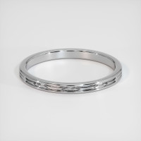 14K White Gold Antique Style Plain Band Video
