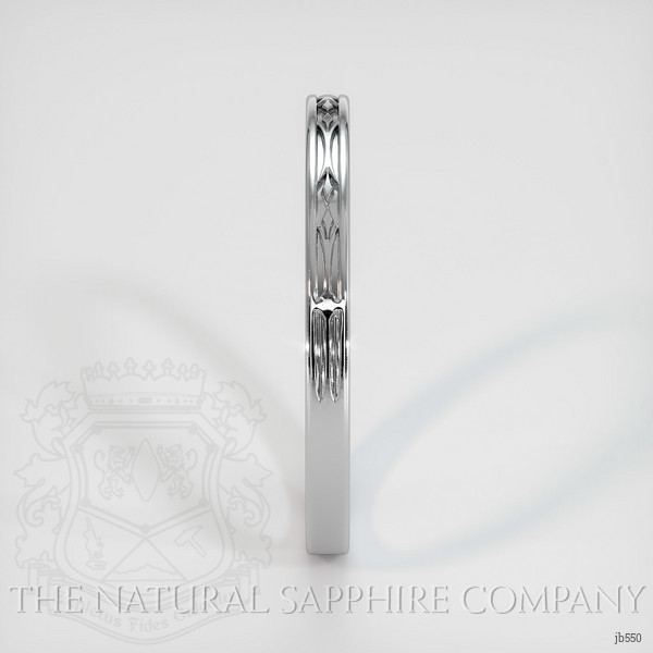 14K White Gold Antique Style Plain Band