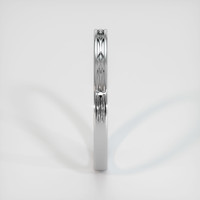 18K White Gold Antique Style Plain Band Image