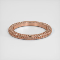 14K Rose Gold Antique Style Plain Band Image