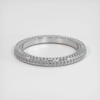 14K White Gold Antique Style Plain Band Video