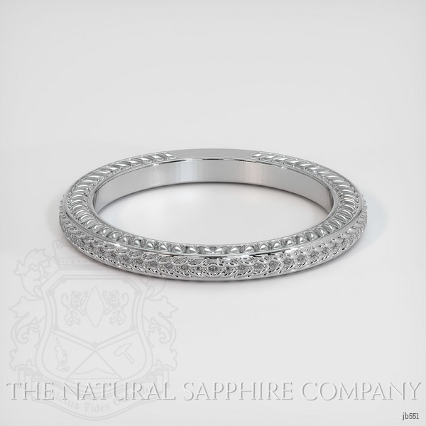 14K White Gold Antique Style Plain Band