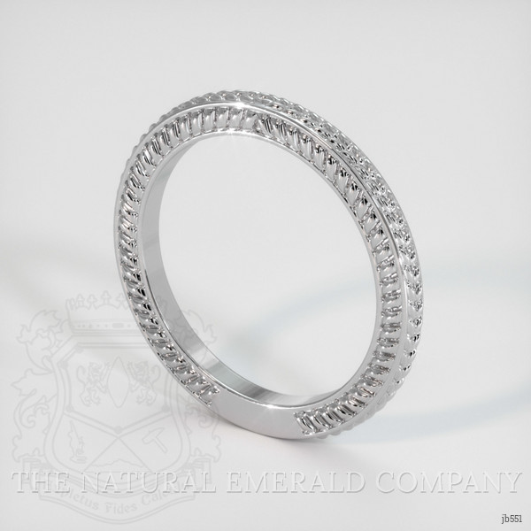 14K White Gold Antique Style Plain Band