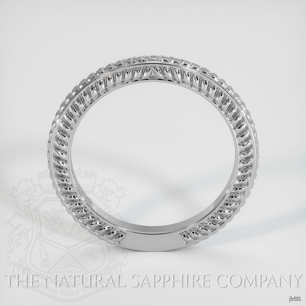 14K White Gold Antique Style Plain Band