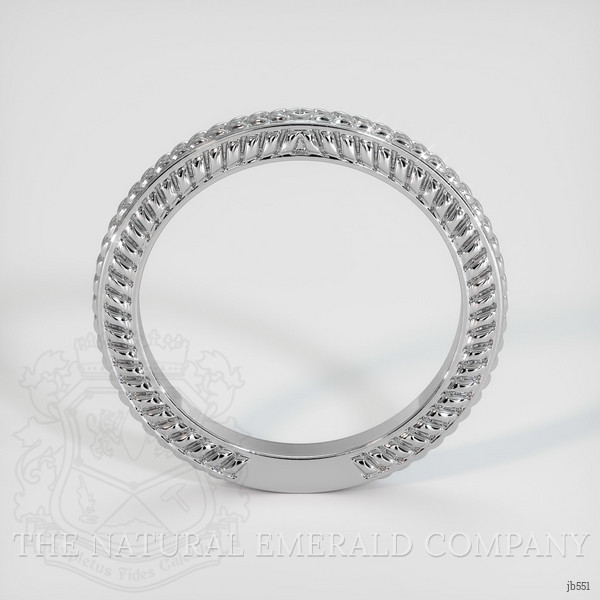 14K White Gold Antique Style Plain Band