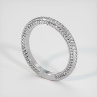 18K White Gold Antique Style Plain Band Image