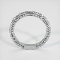 18K White Gold Antique Style Plain Band Image