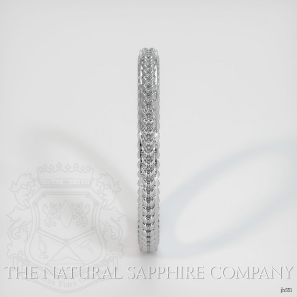 18K White Gold Antique Style Plain Band