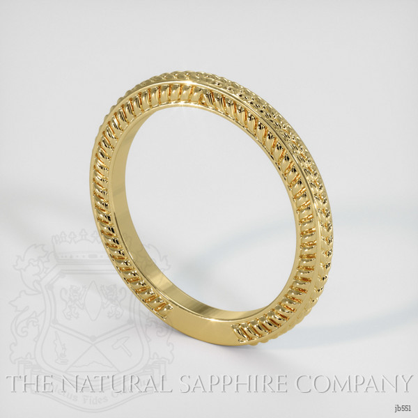 18K Yellow Gold Antique Style Plain Band