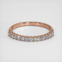 14K Rose Gold Diamond Prong Wedding Band Video