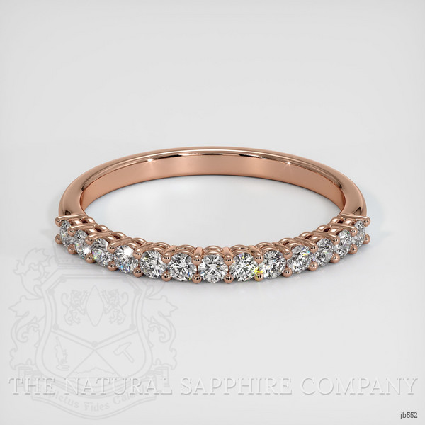 14K Rose Gold Diamond Prong Wedding Band