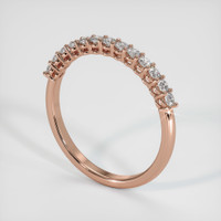 14K Rose Gold Diamond Prong Wedding Band Image