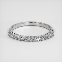 14K White Gold Diamond Prong Wedding Band Video