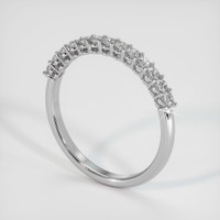 18K White Gold Diamond Prong Wedding Band Image