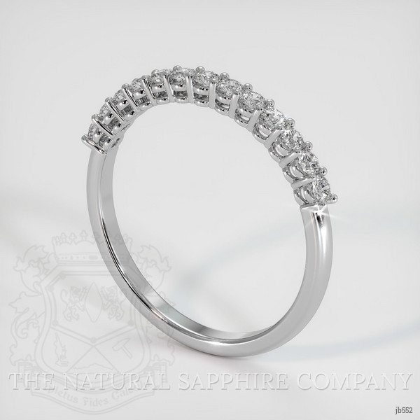 18K White Gold Diamond Prong Wedding Band
