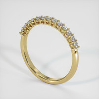 18K Yellow Gold Diamond Prong Wedding Band Image