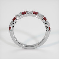 Platinum 950 Sapphire and Diamond Prong Wedding Band Image
