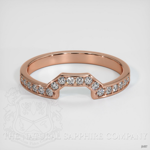 14K Rose Gold Diamond Pave Wedding Band