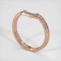 14K Rose Gold Diamond Pave Wedding Band Image
