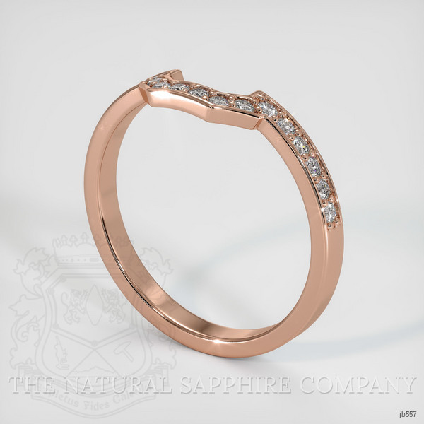 14K Rose Gold Diamond Pave Wedding Band