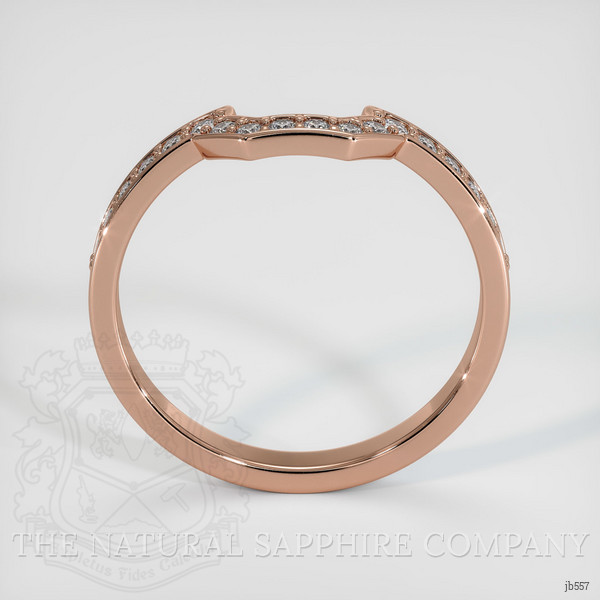 14K Rose Gold Diamond Pave Wedding Band