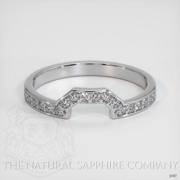 14K White Gold Diamond Pave Wedding Band