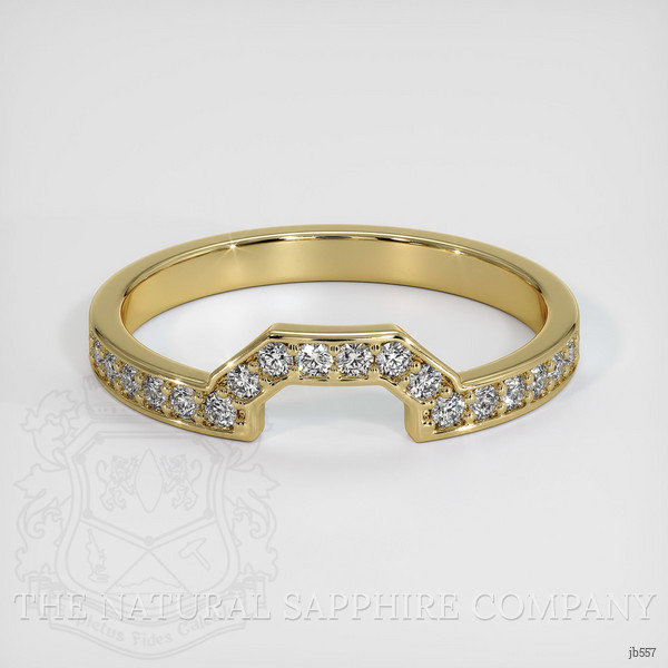 14K Yellow Gold Diamond Pave Wedding Band