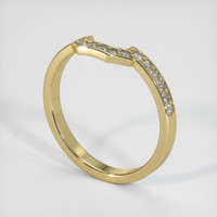 14K Yellow Gold Diamond Pave Wedding Band Image