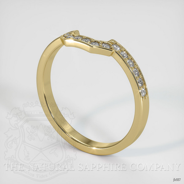 14K Yellow Gold Diamond Pave Wedding Band