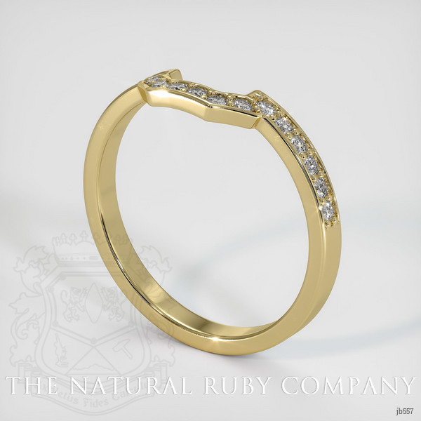 14K Yellow Gold Diamond Pave Wedding Band