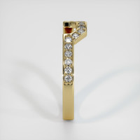 14K Yellow Gold Diamond Pave Wedding Band Image