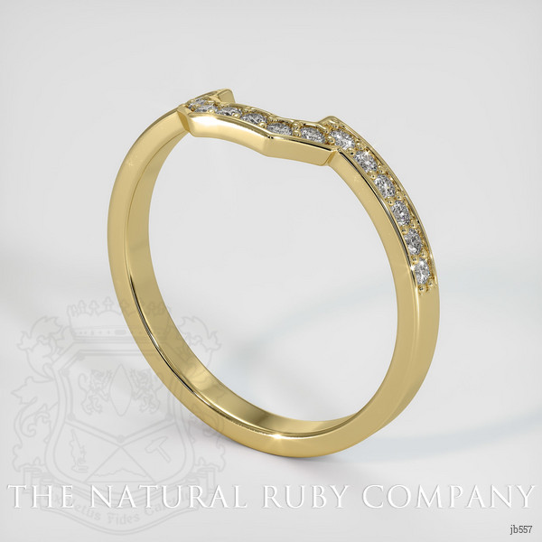 18K Yellow Gold Diamond Pave Wedding Band