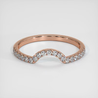 14K Rose Gold Diamond Pave Wedding Band Video