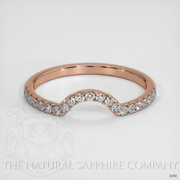 14K Rose Gold Diamond Pave Wedding Band