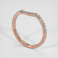 14K Rose Gold Diamond Pave Wedding Band Image