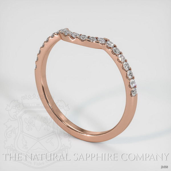 14K Rose Gold Diamond Pave Wedding Band