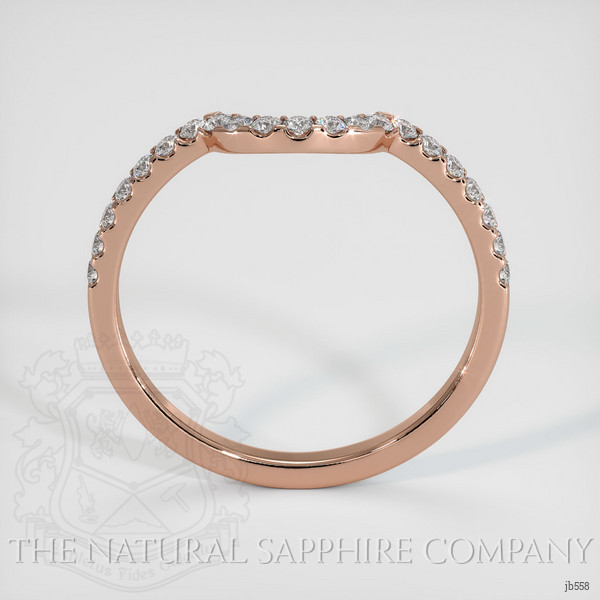 14K Rose Gold Diamond Pave Wedding Band