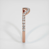 14K Rose Gold Diamond Pave Wedding Band Image