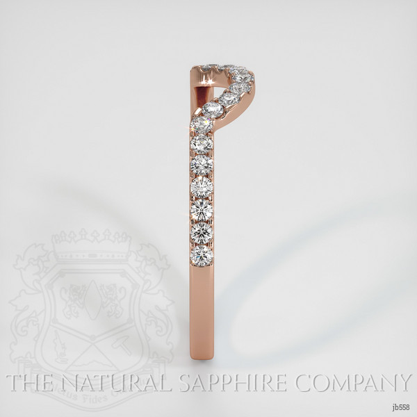 14K Rose Gold Diamond Pave Wedding Band