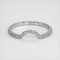 14K White Gold Diamond Pave Wedding Band Video