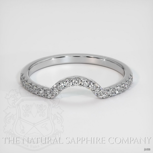 14K White Gold Diamond Pave Wedding Band