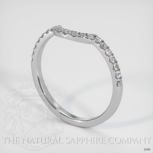 14K White Gold Diamond Pave Wedding Band
