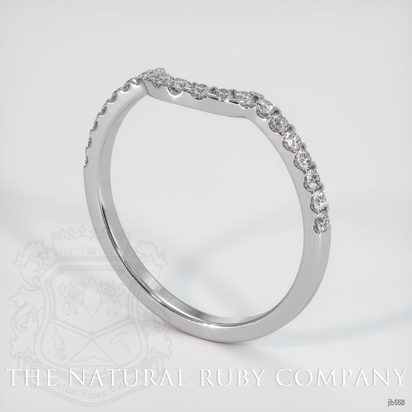 14K White Gold Diamond Pave Wedding Band