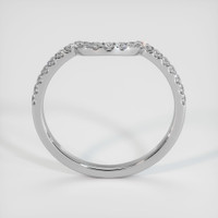 14K White Gold Diamond Pave Wedding Band Image
