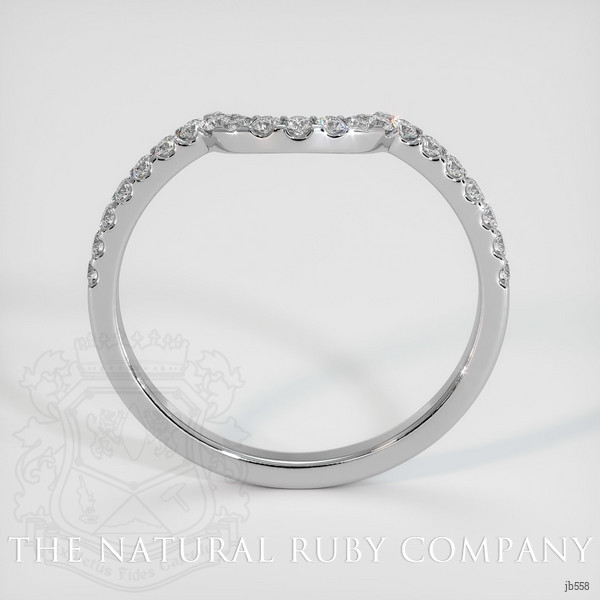14K White Gold Diamond Pave Wedding Band
