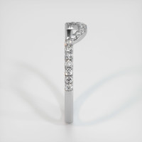14K White Gold Diamond Pave Wedding Band Image