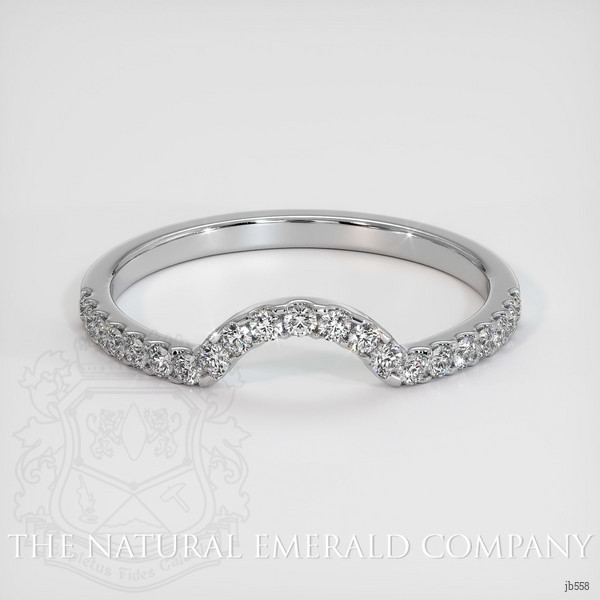 18K White Gold Diamond Pave Wedding Band