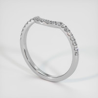 18K White Gold Diamond Pave Wedding Band Image